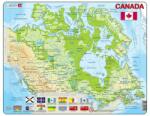 Larsen Puzzle maxi Canada, orientare tip vedere, 100 de piese, Larsen EduKinder World Puzzle
