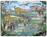 Larsen Puzzle maxi Dinozauri fascinanti, orientare tip portret, 65 de piese, Larsen EduKinder World Puzzle