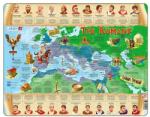 Larsen Puzzle maxi Roma antica (limba engleza), orientare tip vedere, 110 piese, Larsen EduKinder World Puzzle