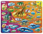 Larsen Puzzle maxi Istoria animalelor, orientare tip vedere, 85 de piese, Larsen EduKinder World Puzzle