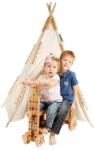 Pony Cort pentagonal Tee-Pee, alb, Pony EduKinder World