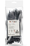 V-TAC fekete, műanyag gyorskötöző 2.5x150mm, 100db/csomag - SKU 11162 (11162)