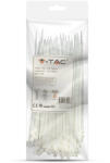 V-TAC fehér, műanyag gyorskötöző 2.5x150mm, 100db/csomag - SKU 11161 (11161)