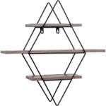 STILISTA Raft de perete, lemn întunecat 48 x 47 x 11 cm (40070322) Raft