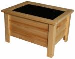 Tonap Jardinieră rustică din lemn, 58x45x37 cm, cu textile incluse (3KV2)