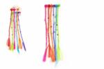 Teddies Cleme de păr 6 buc plastic cu impletituri colorate 30 cm (00850330)
