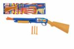 Teddies Pistol / Pușcă din plastic 3 cartușe pe ventuze 48cm pe card (00850413)