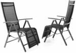 Garthen Set de grădină 2x scaun pliabil din aluminiu RELAX- antracit (ZGC34490_SL02)