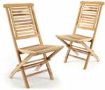 divero Set de 2 scaune pliabile DIVERO"Hantown"-lemn masiv de tec (GL05044_SL2)