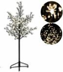 Nexos Copac decorativ cu LED-uri cu flori - 1, 5 m, alb cald (BA11639)