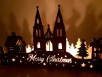 Handmade Decorațiune de Crăciun cu led - Orășel Luminat