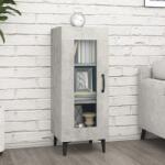 vidaXL Servantă, gri beton, 34, 5x34x90 cm, lemn compozit (812406) Comoda