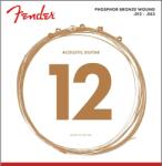 Fender 730060403 - Phosphor Bronze Acoustic Guitar Strings, Ball End, 60L . 012-. 053 Gauges, (6) - FEN067