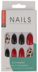 Kiss Beauty Set 12 Unghii False Premium, 11 Red and Black