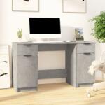 vidaXL Birou cu dulap lateral, gri beton, lemn prelucrat (3115911)
