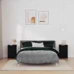 vidaXL Noptiere, 2 buc. , negru, 40x35x61, 5 cm, lemn masiv de pin (820955)