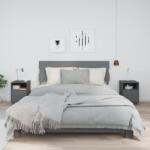 vidaXL Noptiere, 2 buc. , gri, 40x34x55 cm, lemn masiv de pin (818320)
