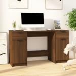 vidaXL Birou cu dulap lateral, stejar maro, lemn prelucrat (3115915)