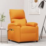 vidaXL Fotoliu de masaj electric rabatabil, galben, textil (3126026)