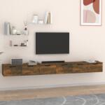 vidaXL Dulapuri perete 2 buc stejar afumat 102x30x20 cm lemn prelucrat (3115905) Raft