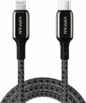 Vipfan P03 USB-C apa - Lightning apa 2.0 Töltő kábel - Fekete (1.5m) (CB-P3)