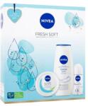 Nivea Feel Soft set cadou Gel de duș Creme Soft 250 ml + antiperspirant roll-on Original Natural 50 ml + cremă hidratantă Soft 100 ml pentru femei