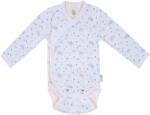 Bio Baby Боди Bio Baby - органичен памук, 68 cm, 4-6 месеца, бяло-синьо (97220114) - ozone