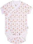 Bio Baby Боди с къс ръкав Bio Baby - органичен памук, 62 cm, 3-4 месеца, бяло-бежово (97220101) - ozone