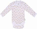 Bio Baby Боди с дълъг ръкав Bio Baby - Органичен памук, 80 cm, 12 месеца, с бежов принт (97220131) - ozone