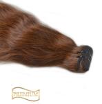 HairExtensionShop Prémium Tresszelt Póthaj Hajhosszabbításhoz Középbarna 50cm (Szín #6) (VW506)