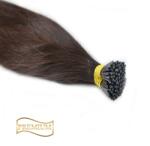 HairExtensionShop Prémium I-TIP Póthaj Sötétbarna Mikrogyűrűs Hajhosszabbításhoz 60cm (Szín #4) (VIT604)