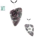  Pandantiv Eudialit Natural Neregulat cu Argint 925 - 43x25x8 mm
