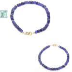  Bratara Tanzanit Natural Diametru 56 mm - Disc Fatetat 1, 8-3 x 4 mm - Accesorii Argint 925 - Gold Filled - 1 Buc