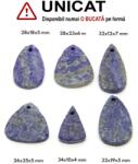 Pandantiv Lapis Lazuli Druzy Natural cu Gaura - Picatura - 23-32 x 11-25 x 5-7 mm - 1 Buc