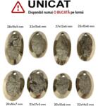  Pandantiv Pirita Druzy Natural cu Gaura - Oval - 20-28 x 12-16 x 5-7 mm - 1 Buc