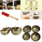  Bol Muzical Tibetan din 7 Metale - Yantra - cu Bat - 19-24 x 19-24 x 9-11 cm -1 Buc Castron