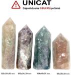  Generator din Fluorit Curcubeu Druzy Cristal Natural - 86-120 x 29-41 x 30-37 mm - (XXL) - 1 Buc