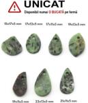  Pandantiv Rubin in Zoisit Druzy Natural cu Gaura - Picatura - 15-22 x 11-13 x 5 mm - 1 Buc