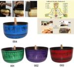  Bol Muzical Tibetan din Aluminiu Gravat cu Bat - 25-28 x 25-28 x 13-16 cm - 1 Buc Castron