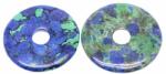  Piatra PI Azurit cu Malachit - Donut - Amuleta Shamanica 34-35x5x8 mm - 1 Buc