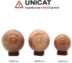  Sfera Piatra Lunii Piersica Minerala Naturala - 55-69 x 55-69 mm - 1 Buc