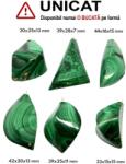  Pandantiv Malachit Natural Neregulat - cu Argint - 33-44 x 15-28 x 7-15 mm - 1 Buc