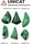  Pandantiv Malachit Natural Neregulat - cu Agatator din Argint - 34-48 x 15-28 x 7-18 mm - 1 Buc