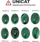  Pandantiv Malachit Natural cu Gaura - Oval - 25-32 x 17-25 x 5-6 mm - 1 Buc