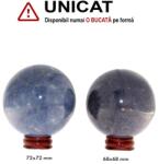  Sfera Cuart Albastru Minerala Naturala - 68-72 x 68-72 mm - 1 Buc