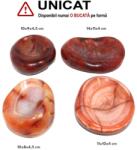  Bol din Carneol Druzy Mineral Natural - 10-14 x 8-11 x 4-5 cm - 1 Buc