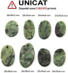  Pandantiv Rubin in Zoisit Druzy Natural cu Gaura - Oval - 24-30 x 14-18 x 3-6 mm - 1 Buc