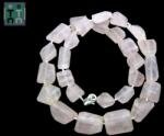  Colier Cuart Roz Natural Neregulat Fatetat 12-22 x 9-16 mm - Accesorii de Argint 925 - 1 Buc
