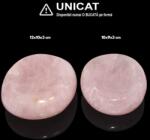  Bol din Cuart Roz Mineral Natural - 10-12 x 9-10 x 3 cm - 1 Buc