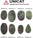  Pandantiv Rubin in Zoisit Druzy Natural cu Gaura - Oval - 25-36 x 15-21 x 4-6 mm - 1 Buc